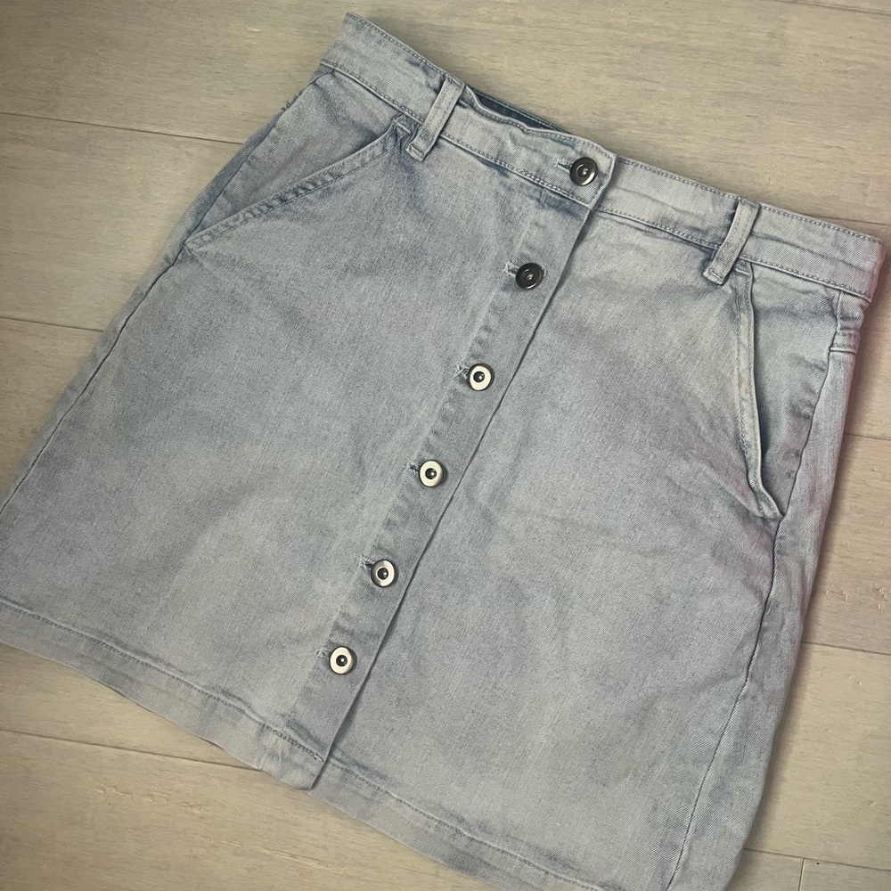Chelsea & Violet Light Blue Denim Skirt - Picture 1 of 3